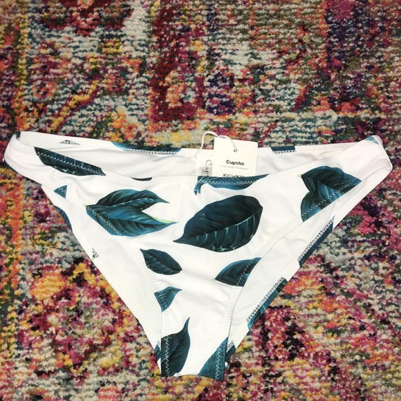 NWT Cupshe Court and Spark Fresh Leaves Bikini Set XL - Picture 5 of 8
